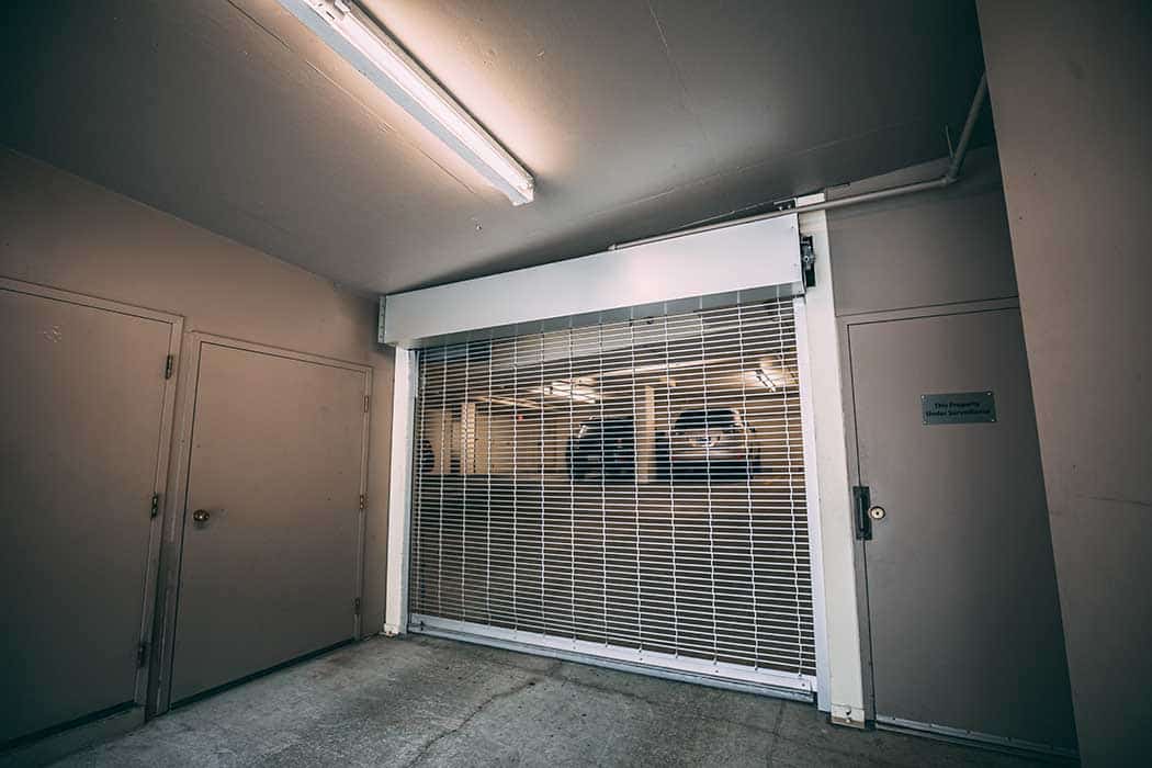 Custom rolling gate to parking garage