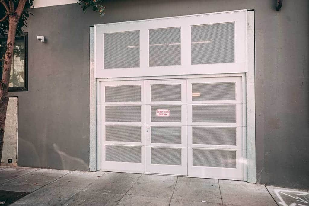 Fire rated glass panel door entrance